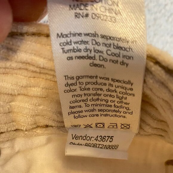 Pacsun Women's Corduroy Mom Jeans Size 24 High-Waisted Straight Fit - Picture 10 of 14